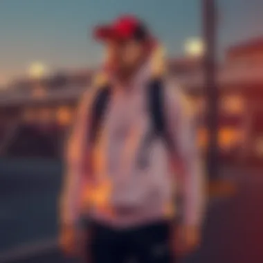 Fashionable sportswear accentuating hip aesthetics