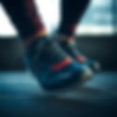 A dynamic image capturing the performance aspect of New Balance 408 Gri during exercise.