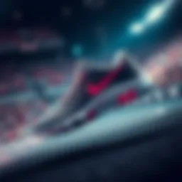 Dynamic performance of Nike Air Fire Zoom in action during a sports event.