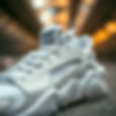 Close-up showcasing the unique texture of Nike Air Huarache