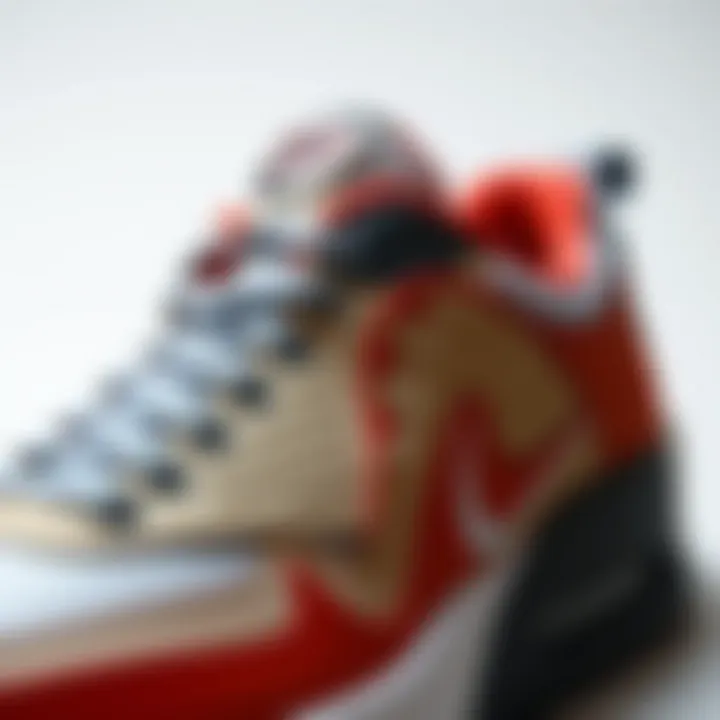 Detailed Design Features of Nike Air Max A close-up view of a Nike Air Max model showcasing its unique design features.