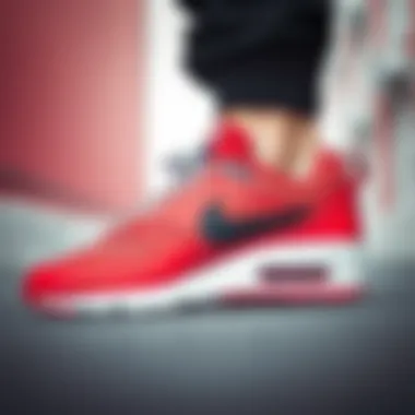 Fashion Statement with Nike Air Max Stylish ensemble featuring red Nike Air Max as a fashion statement