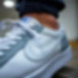 Close-up view of Nike Blazer showcasing its sleek design