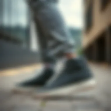 Nike Blazer Mid Siyah paired with modern casual attire