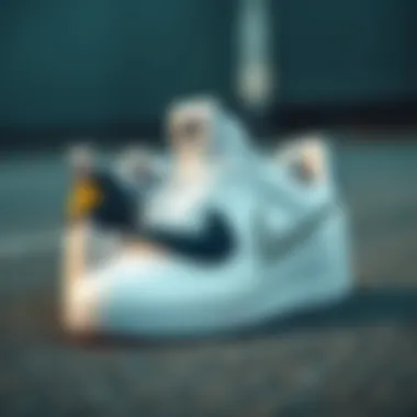 Detailed view of Nike Court Legacy sneaker design showcasing its unique style elements.