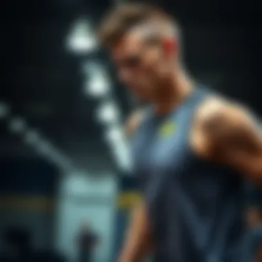 Athlete wearing Nike DC2647 during an intense workout