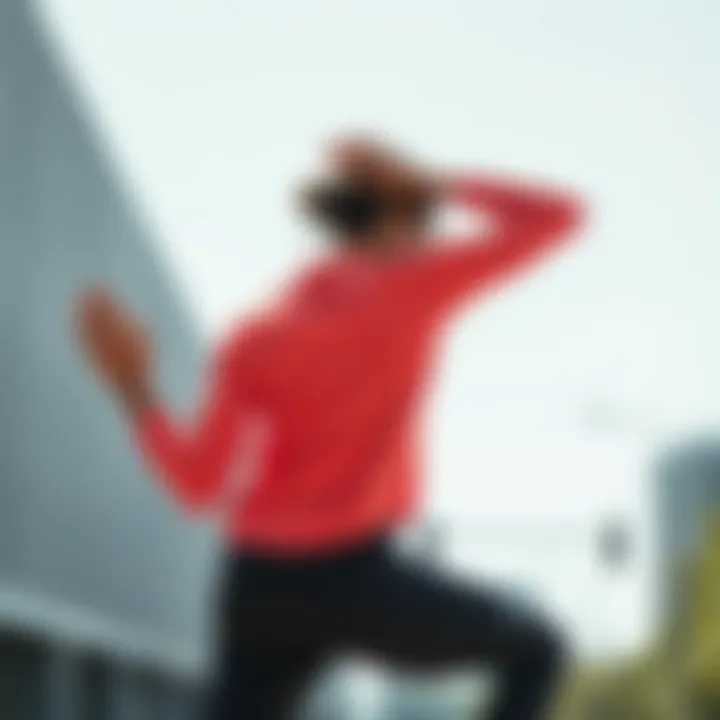 Athlete demonstrating flexibility and comfort in Nike Dri-Fit gear