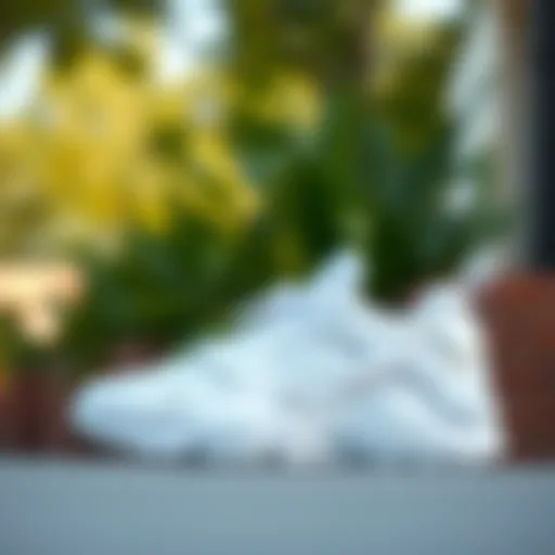 Sleek Design of Nike Huarache in White Nike Huarache in white showcasing its sleek design