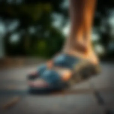 Nike sandals in an active lifestyle setting