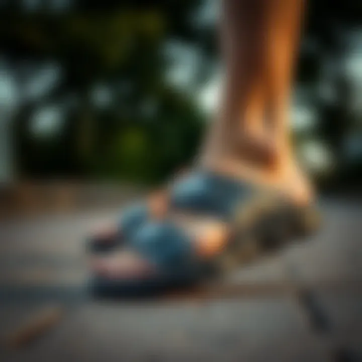 Nike sandals in an active lifestyle setting