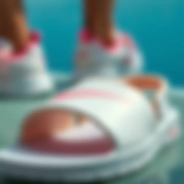 Close-up of high-quality materials used in Nike sandals