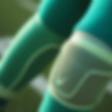 Close-up of Nike knee sleeve materials for comfort