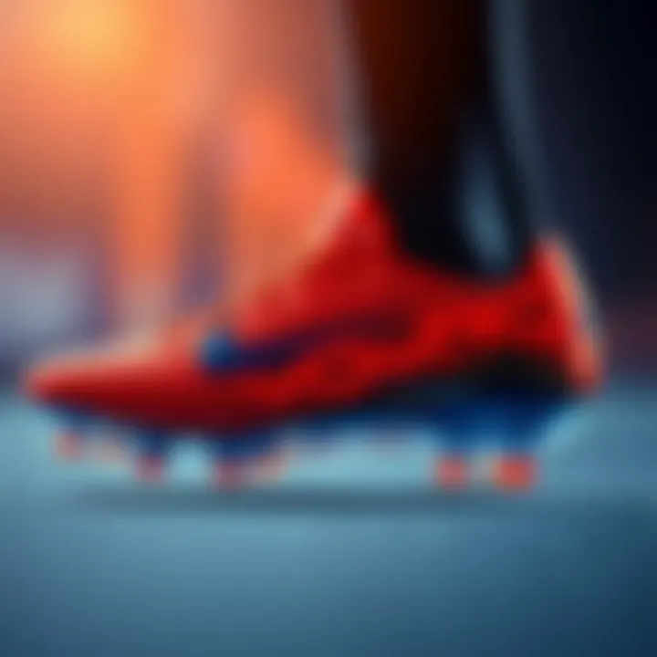 Innovative Technology in Nike Cleat Design Detailed view of Nike cleat design showcasing innovative technology