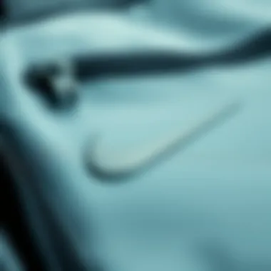 Close-up of Nike bag detailing and logo