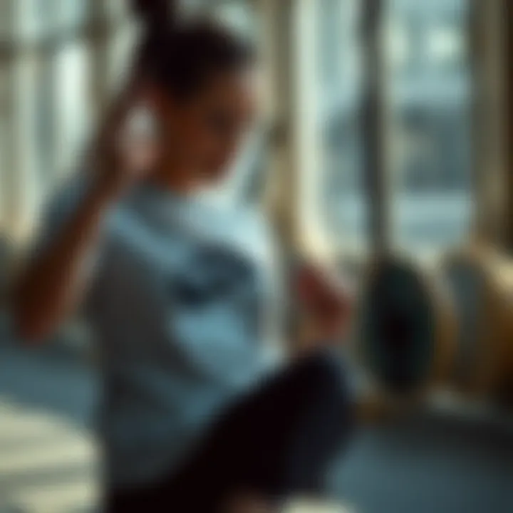 Athlete showcasing Nike Panda performance during workout