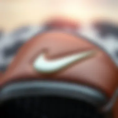Close-up of high-quality materials used in Nike sandals