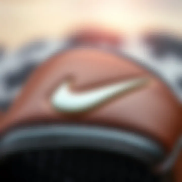 Close-up of high-quality materials used in Nike sandals