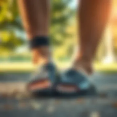 Outdoor scene showcasing the comfort of Nike sandals