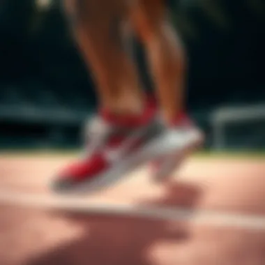 Athlete wearing Nike Shield shoes during performance