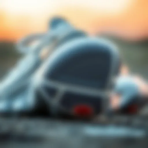 Close-up of a Nike shoe sole showcasing innovative design features