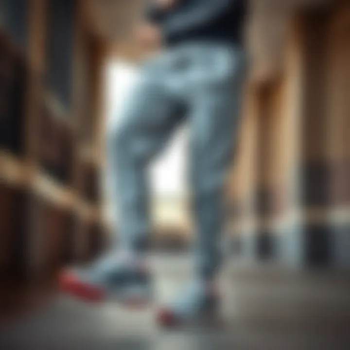 Lifestyle shot of joggers being used in an active environment