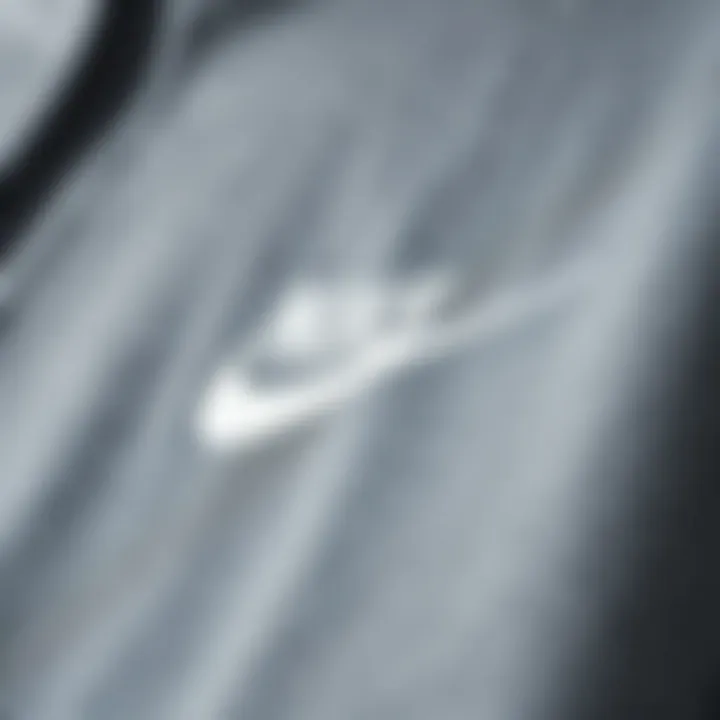 Close-up of the fabric texture of Nike Tech Fleece sweatshirt