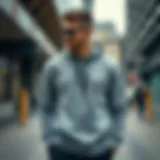 Stylish Nike Tech Fleece sweatshirt in a modern urban setting