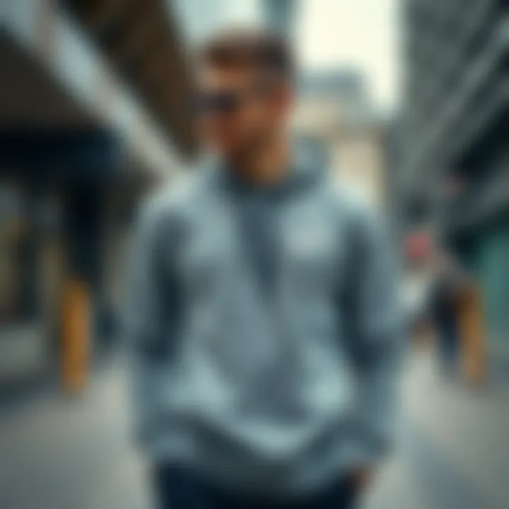 Stylish Nike Tech Fleece sweatshirt in a modern urban setting