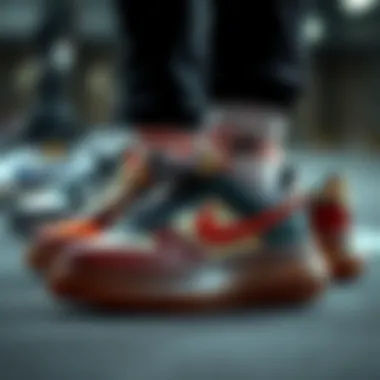 Variety of Nike thick-soled shoes showcasing different styles