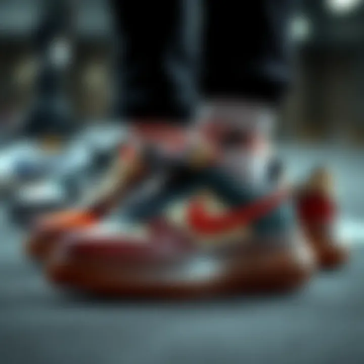 Variety of Nike thick-soled shoes showcasing different styles