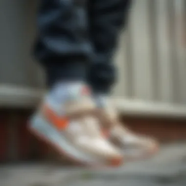 Fashion-forward Nike Velcro shoes paired with stylish outfit