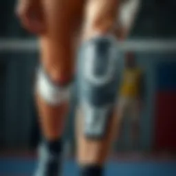 Nike volleyball knee brace providing support during gameplay