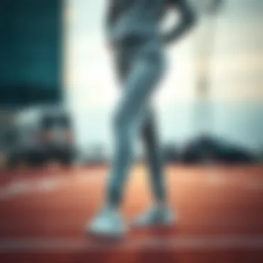 Highlighting material quality of fleece pants