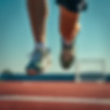 Athletic Performance Redefined An athlete wearing Onitsuka Tiger shoes in action, demonstrating their suitability for sports.