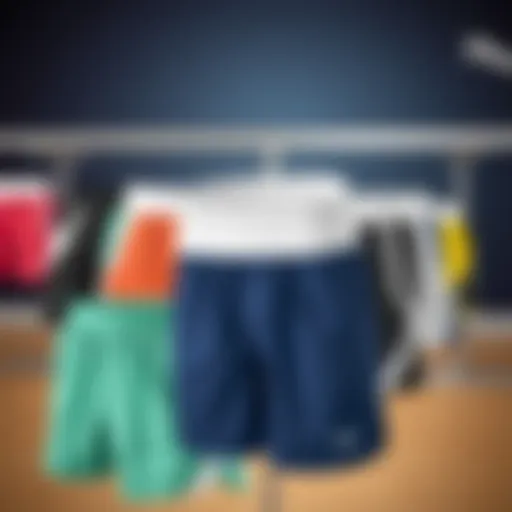 An array of Puma shorts showcasing various colors and designs.