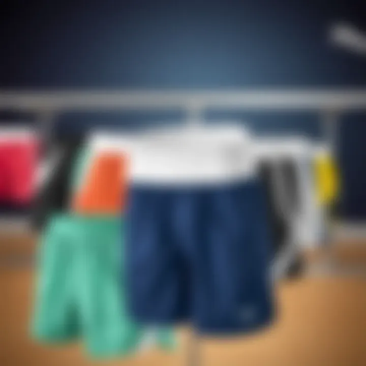 An array of Puma shorts showcasing various colors and designs.