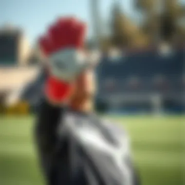 Illustration of a goalkeeper in action wearing Puma Ultra gloves