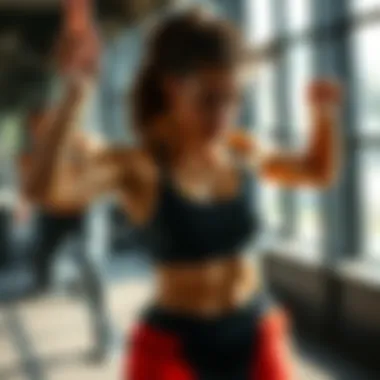 Dynamic workout session with energetic movements