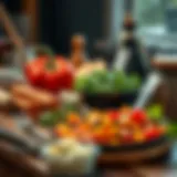 Healthy meal prep with fresh ingredients