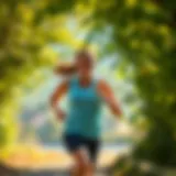 Runner enjoying the outdoors during a sunny day