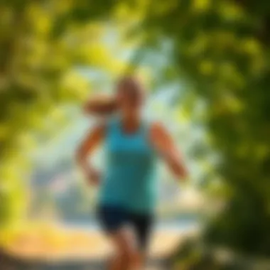 Runner enjoying the outdoors during a sunny day