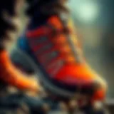 Material Design of Salomon Predict Hike GTX Close-up of the Salomon Predict Hike GTX showcasing its intricate material design