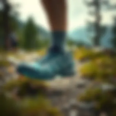 Salomon Predict Hike GTX in action on a rugged trail