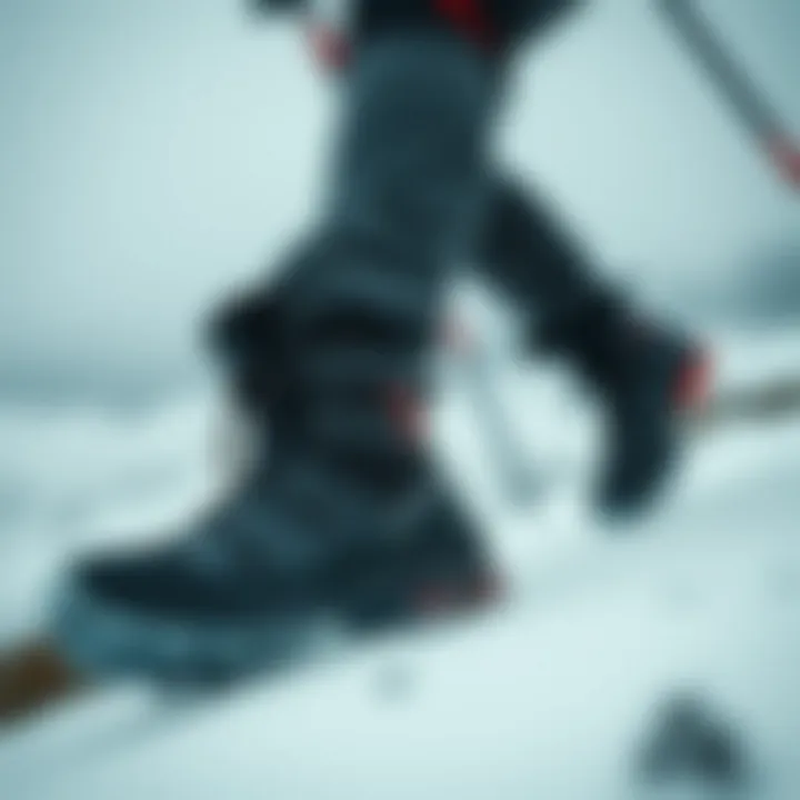 Athlete performing in challenging weather conditions