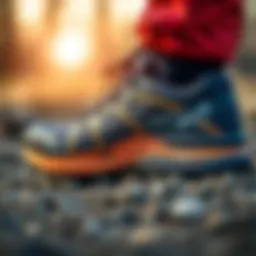A close-up view of the Salomon XA Rogg 2 GTX showcasing its innovative design and materials.