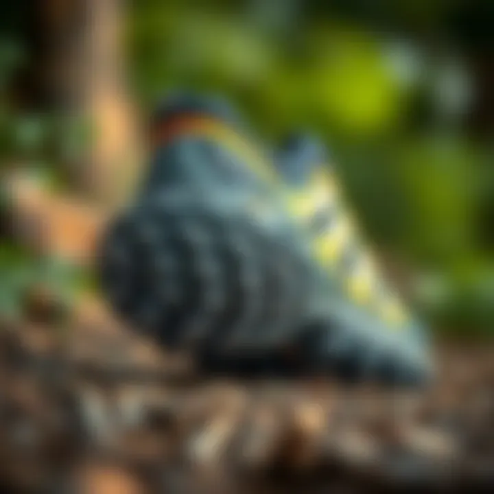 A detailed look at the outsole of the Salomon XA Rogg 2 GTX, emphasizing its traction and durability.