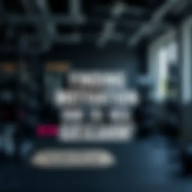 Inspirational quote displayed in a fitness environment