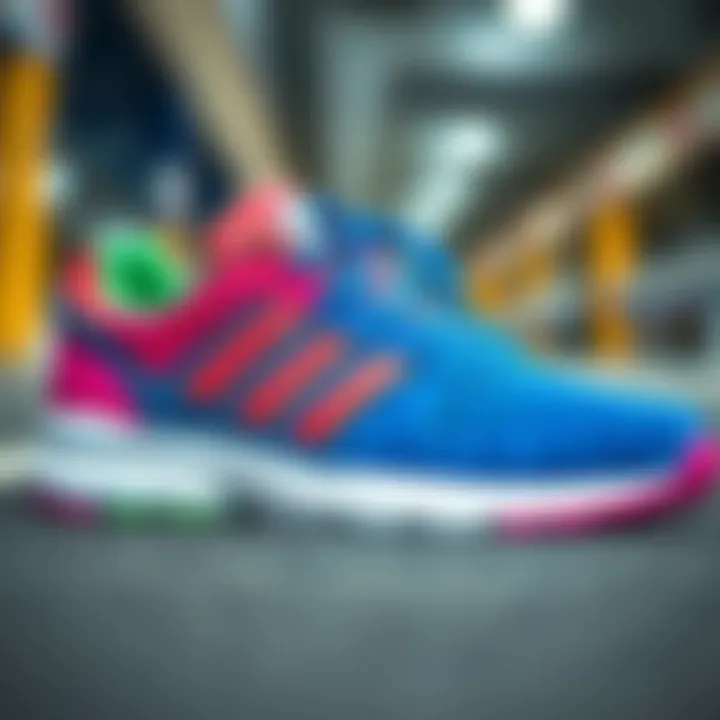 Unisex sports shoes with vibrant colors