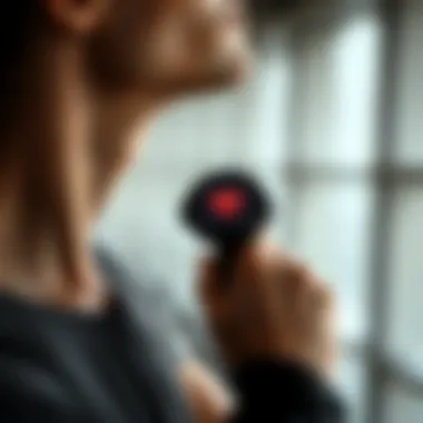 Monitoring Heart Rate in Training Athlete monitoring heart rate during training