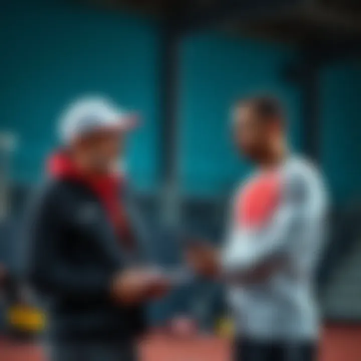 Coaching on Heart Rate Management A coach advising an athlete on heart rate management